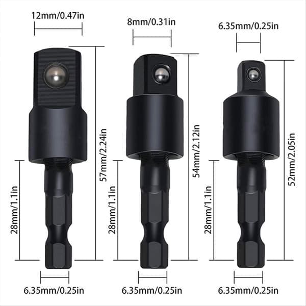 Rettvinklet borbits tilbehørssett Praktisk skrutrekkeradapter Egnet for Drillx(Ho)