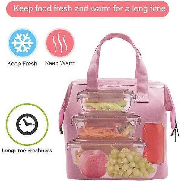 Isolert matpose Enkel Bento Kjølebag (Rosa)