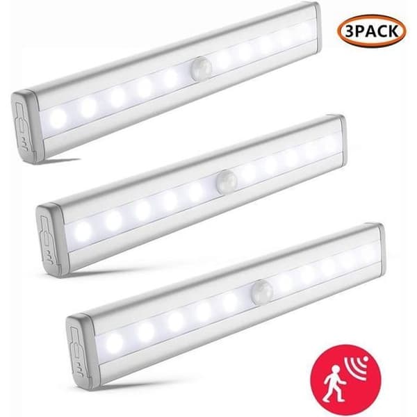 Skabslys - Bevægelsessensor - 10 LED'er - Hvid