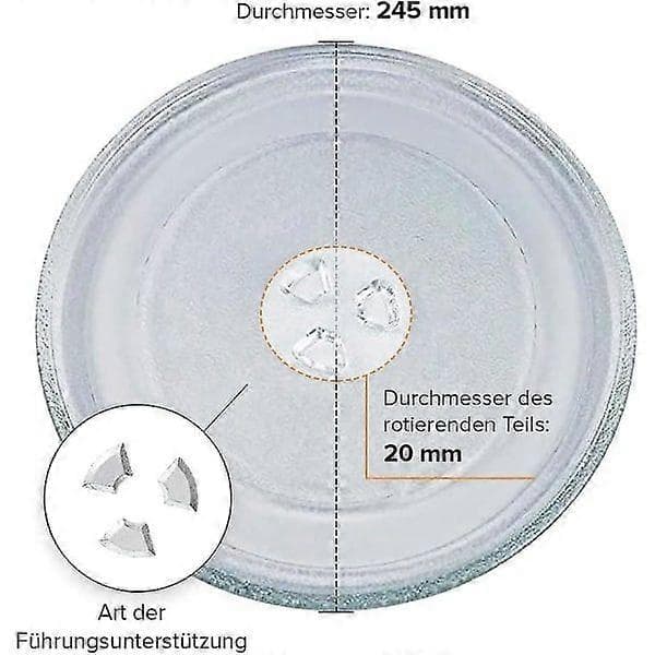 Mikrobølgeplade 24,5 cm Mikrobølgeplade Glasplade Afspiller R