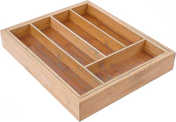 Laajennettava bambu aterinlaatikko 33,5 x 28 cm - 45 cm