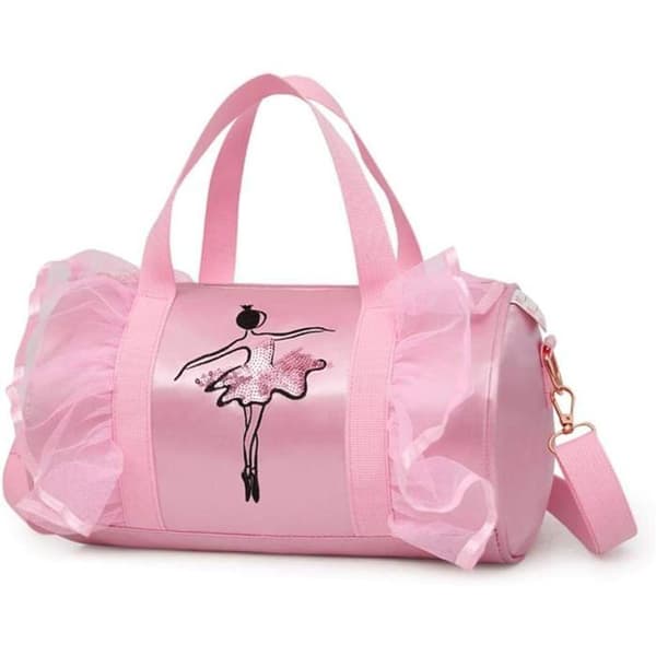 Danseveske - 1 Enhet - Polyester - Med Justerbar Stropp - For Jenter - Rosa 29.5x18x18cm