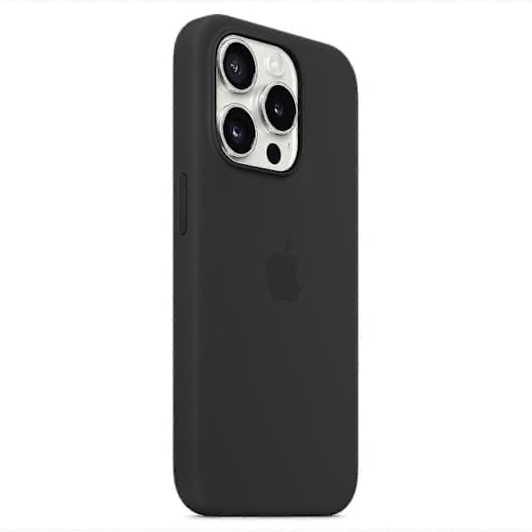 Silikondeksel til iPhone 19 Pro, MagSafe-kompatibel - Rosa Svart iPhone 15plus Black iPhone 15plus