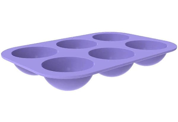 Silikonform for håndlaget såpe, sjokolade, stearinlys - 6 hulrom