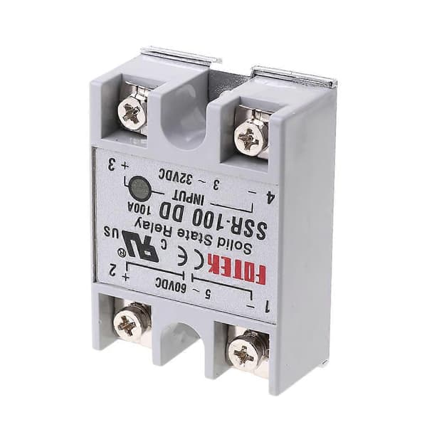 SSR-100 DD Solid State Relæ Modul 100A 3-32V til DC Input 5-60V til DC Output