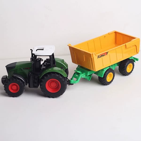 Traktor legetøjsbil model trailer og tilbehør simulation børns landbrugstraktor