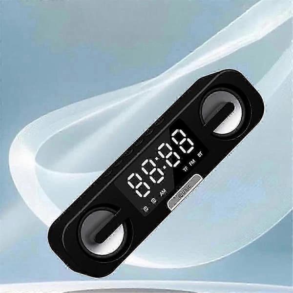 Smart Clock Bluetooth-højttaler, LED HD-spejl, FM-radiofunktion, multifunktionel afspilning Bluetooth-lyd
