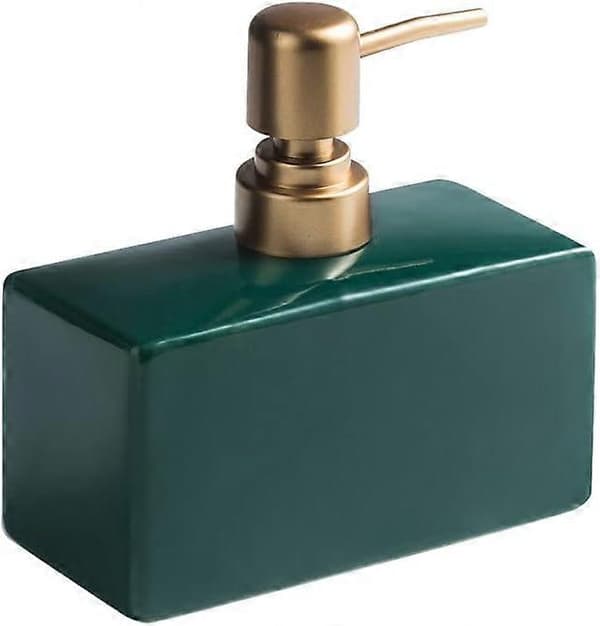 Moderne såpedispenser med matt pumpe for bad, rektangulær lotiondispenser i keramikk, påfyllbar oppvasksåpedispenser