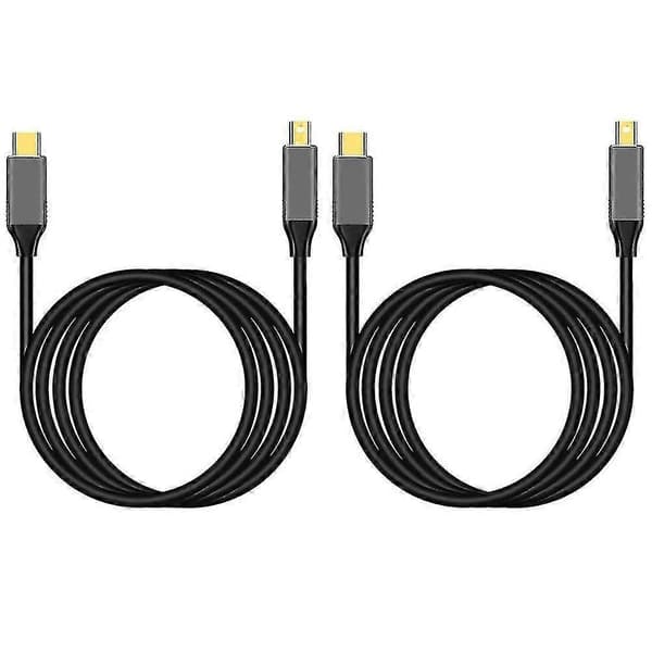 2x USB C till Mini Displayport-kabel USB Typ C 3 till Mini DP-kabel 4K-adapterkabel