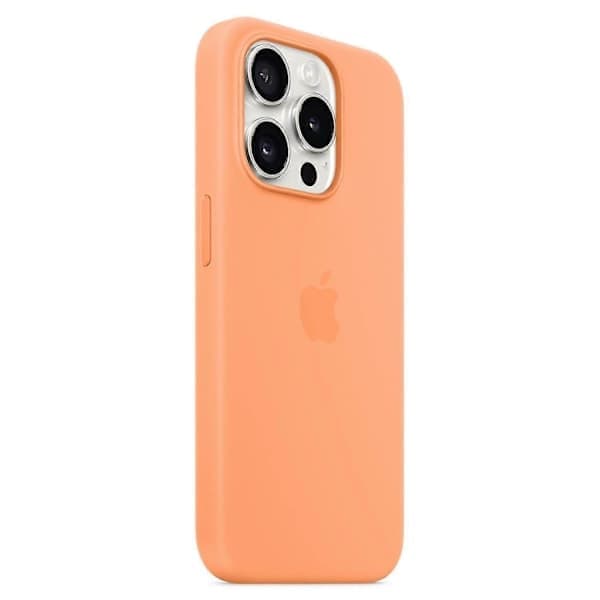 Silikondeksel til iPhone 19 Pro, MagSafe-kompatibel - Rosa oransje iPhone 15plus orange iPhone 15plus