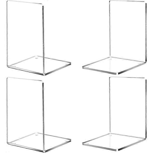 2 par bokstöd i akrylplast, heminredning för sovrum, bibliotek, kontor, tillbehör