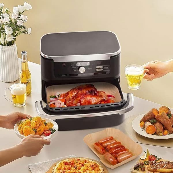 150 stk. bagepapir til airfryer, tilbehør til airfryer, til Ninja Foodi FlexDrawer Airfryer 10.4L, til Ninja 10.4L AF Label
