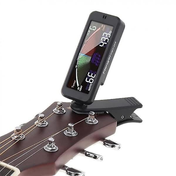 3-i-1 Gitarrstämmare Stor LCD-skärm Metronomgenerator med klämma för kromatisk gitarrbas Ukulele