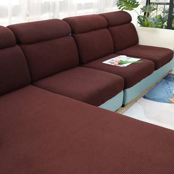 Sofaputetrekk - 1 stk - Elastisk rutete polyester - Sklisikkert og vaskbart - S