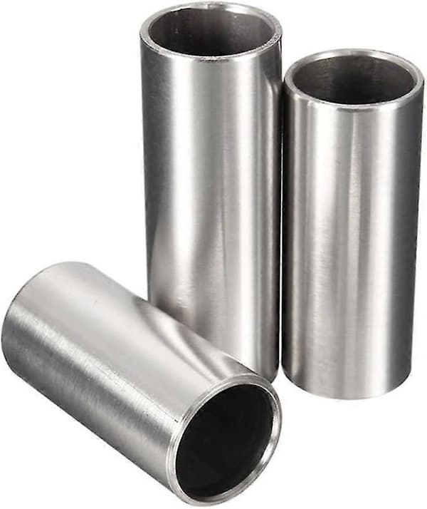 Gitarrslides, Rostfritt Stål Basslide Metall Hårdkromad Fingerslide För Akustisk Klassisk Elgitarr Bas (3st, Silver)