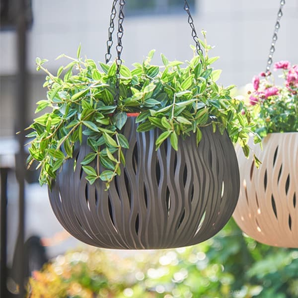 Planteurne, 27 cm diameter, 20 cm høyde, plast, innendørs og utendørs