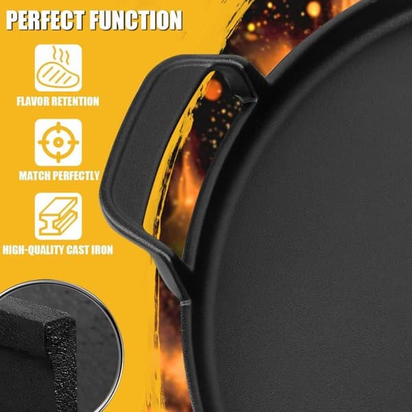 Rund kogeplade - 1 stk. - Emaljeret støbejern - Til Weber 57cm - Gourmet BBQ System - Diameter