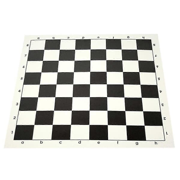 Klassiskt hopfällbart schackbräde, rullbart schackbräde, platt internationellt schackbräde TW 43cm Black