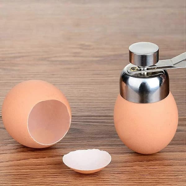 1 stk. Eggetopper i rustfritt stål, skallåpner, kutter, håndholdt eggknekker, eggseparator, knekker