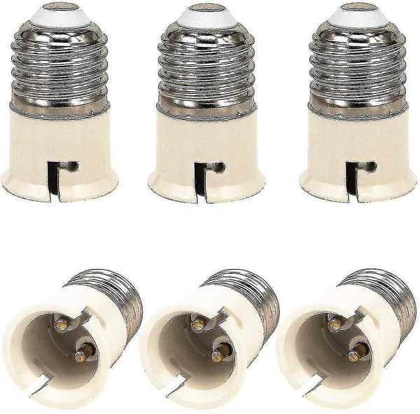 6kpl E27-sovitin E27 - B22-lampun kanta-adapterimuunnin, E27 - B22-lampun kanta