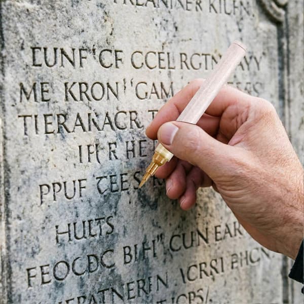 Touch Up Pen til Gravstensrestaurering Præcisionsspids Monument Restaureringsmarkør Vandtæt Red