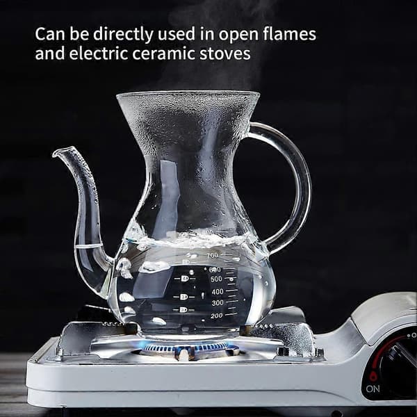 Pour over kaffemaskine, glaskaffekande, manuel kaffedrypbrygger, Pour over