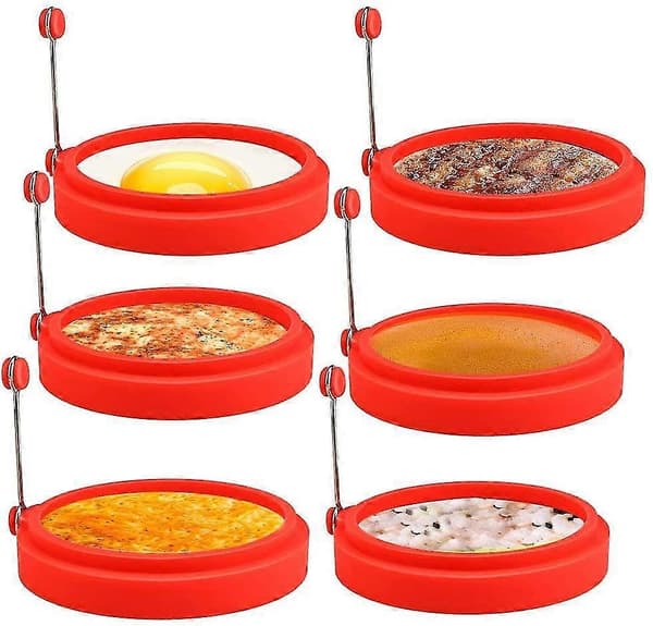 Emoly Silikon Äggring, Äggringar Non-Stick, Ägglagningsringar, Perfekt Stekt Äggform