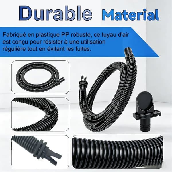 Inflationsslangesæt - 2 dele - Robust PP-plast - Twist-Lock Anti-lækagesystem - P