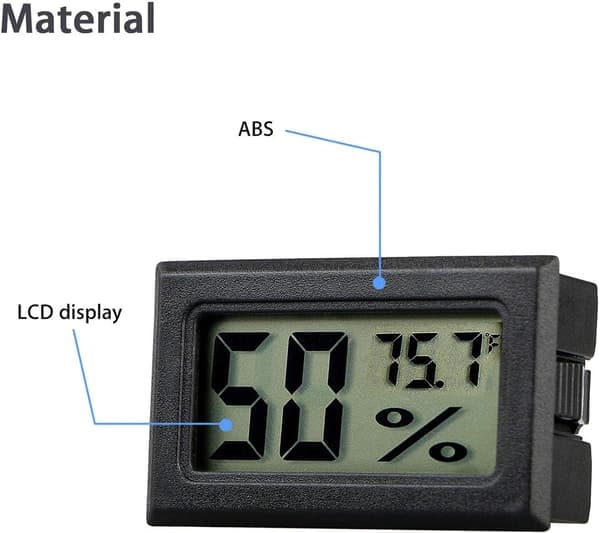 Mini Digital Termometer Hygrometer 4 stk. LCD til krybdyrterrarium fugtighedsmonitor [Ho]