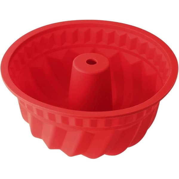 Kakeform, non-stick silikon bakeform - Skjellkakeform, kakeform, kake, rød