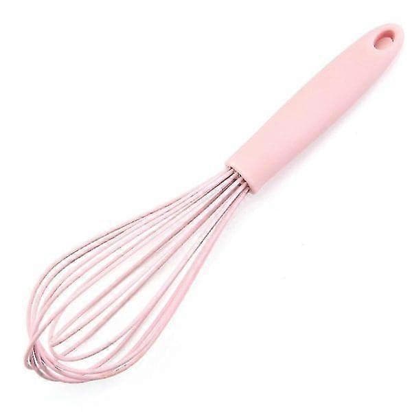 Rosa visp for baking Silikonvisp Håndvisp Manuell plastvisp