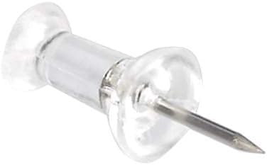 Häftstift, klart plasthuvud, stålspets, 100/200-pack Clear 100Pcs