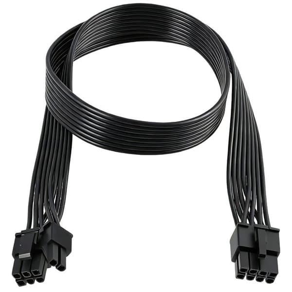 8-pin til PCIe 6+2 GPU strømkabel - 1 enhet - Fortinnet kobber - Fleksibel flat - For strømforsyning