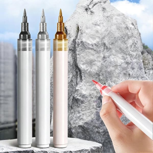 Touch Up Pen til Gravstensrestaurering Præcisionsspids Monument Restaureringsmarkør Vandtæt Red