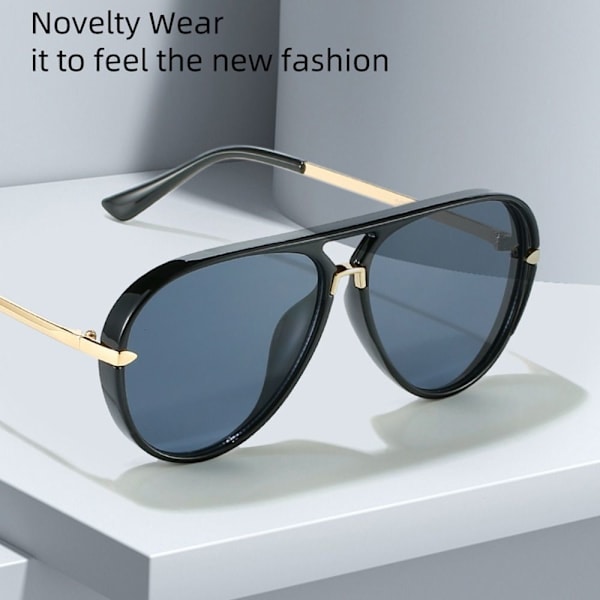Solbriller med øvre stang, gradient, SORT-SORT Sort-Sort Black-Black