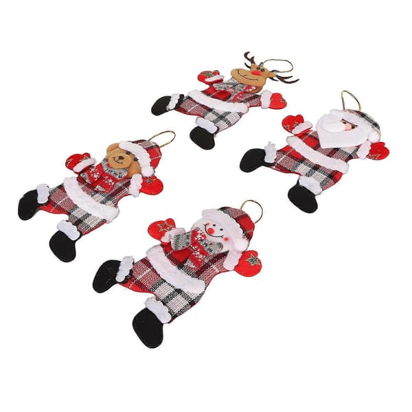 Mini Bomullsträds Ornament Festlig Heminredning för Fest 4-Pack