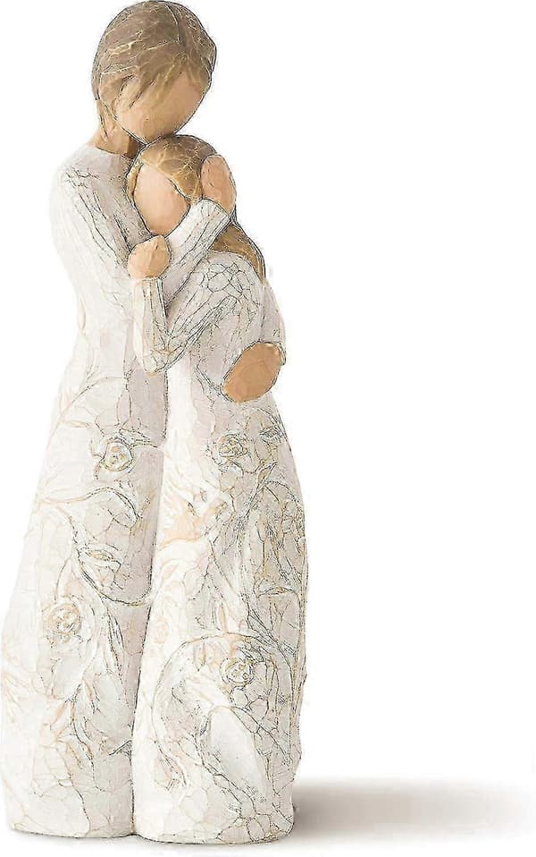 Willow Tree Nära mig Uttrycker Kärleksfulla Relationer Mellan Mor och Dotter Skulpterad Handmålad Figur