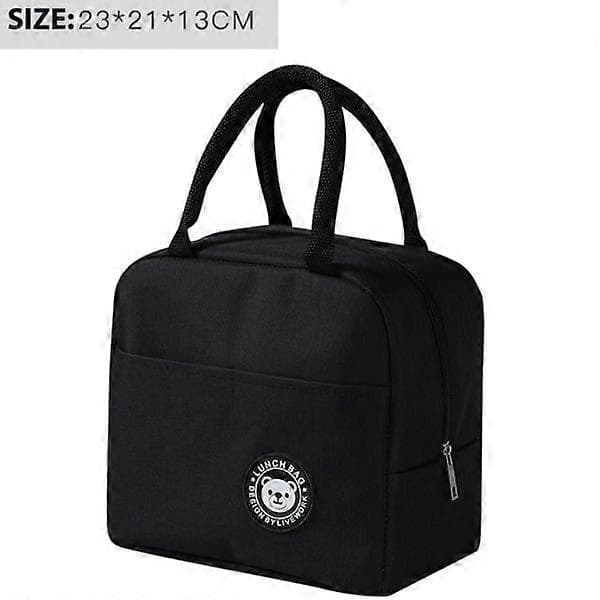 Madkasse Taske Bento Boks Isolering Pakke Termiske Picnic Tasker Sort