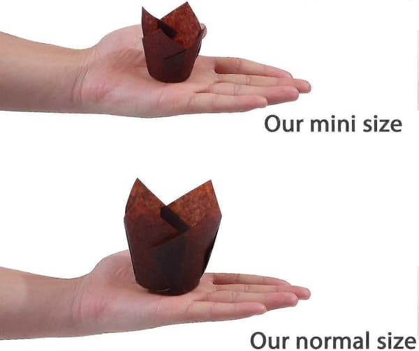 150 Stykker Mini Bakeformer Tulipan Bakeformer Muffinsformer