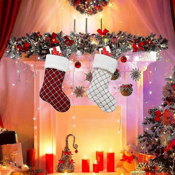 Julstrumpa Hängande Julstrumpa Presentpåse för Julfest