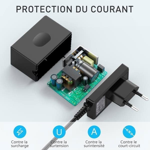 AC-adapter til Switch/OLED/Lite – PD-hurtigoplader, der understøtter TV-tilstand (USB-C, 15V/2.6A)