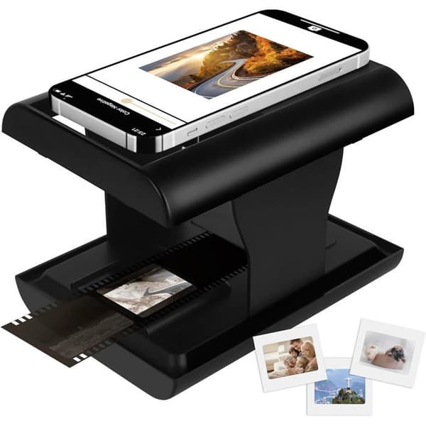 Filmscanner - 1 Stykke - Plastik - 35mm Scanning - Til Smartphone - Sort