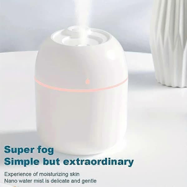 Bærbar Mini Kopp Spray Tåke Luftfukter, USB Aroma Eterisk Olje Diffuser for Kontor, Soverom Bil, Kjølig Tåke Luftfukter