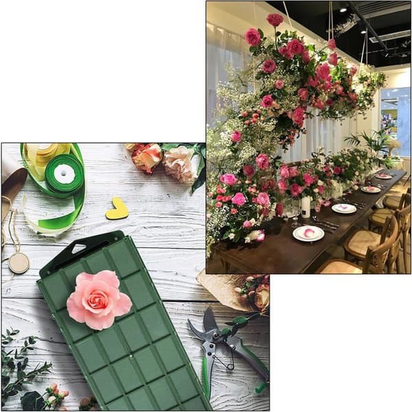 Blomsterskum - 6 blokker - Rektangulær - Grønn - Vannabsorberende - Bryllupsarrangement