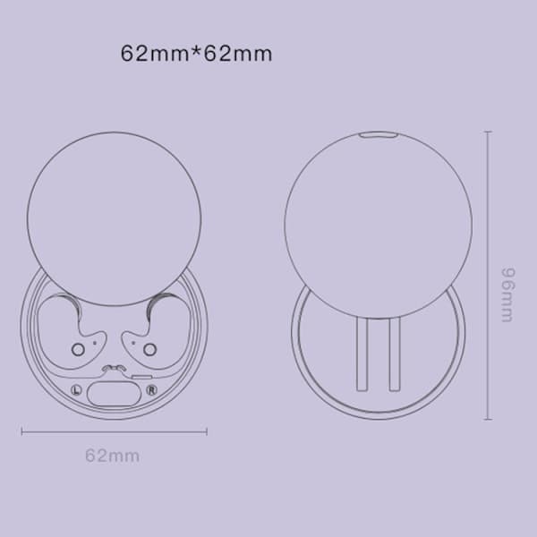 Bluetooth 5.3 Søvnørepropper TWS Ekte Trådløse Mini In-Ear Side Soving Løping Sport Hodetelefoner Svart