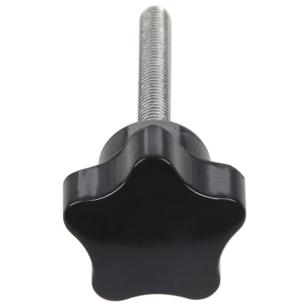6 stk M6 x 50 mm låsende stjerneformet plasthode med utvendig gjengeknottgrep