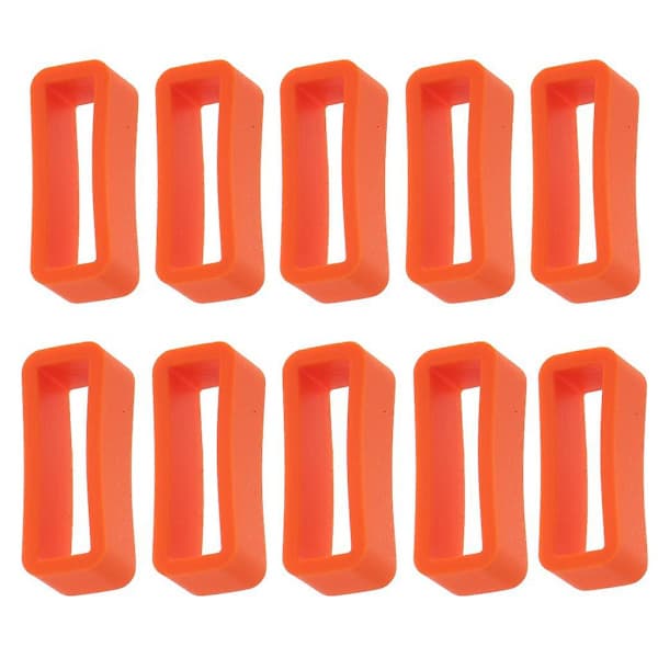 10 kappaletta kellon rannekkeen pidike kuminauhapidike 22mm Oranssi
