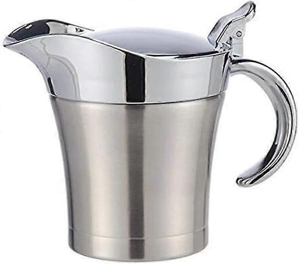 Sovseskål i rustfrit stål med dobbeltisolering og hængslet låg (450 ml)