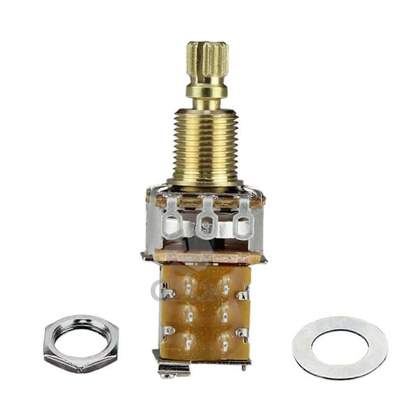 Gitarr Tryckknappsbrytare A250K B250K A500K B500K Push Pull Potentiometer Gitarr Volym Tonbrytare Dragknappsbrytare long pole A250