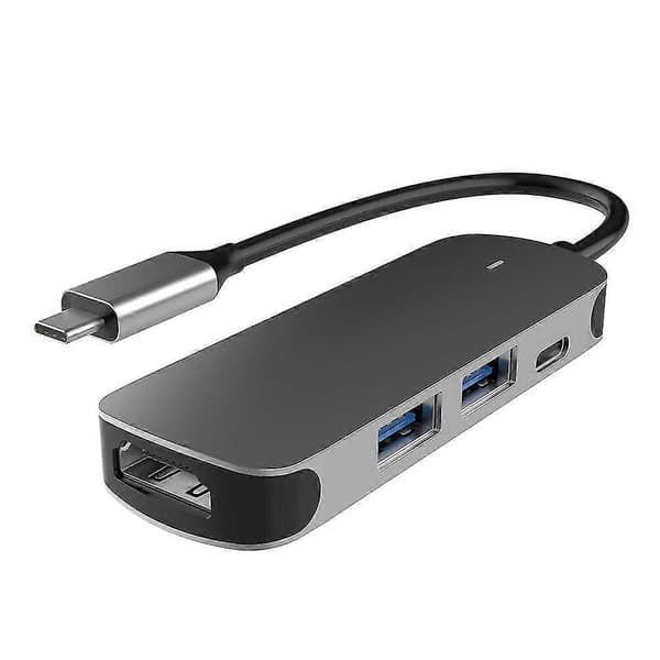 4-i-1 USB-hub PC USB-datahub kortleseromformer multifunksjonshub USB C-hub 4 porter